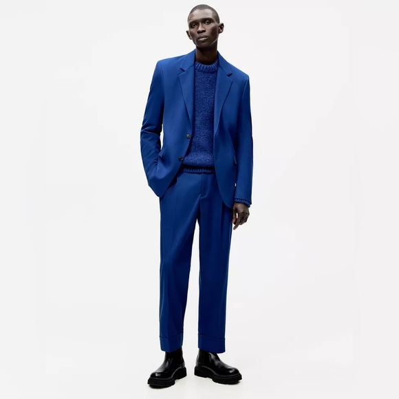 Zara men suite set new with tag in royal blue